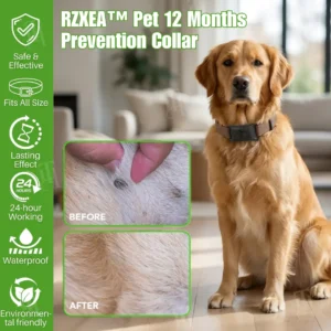 RZXEA™ 12-Month Natural Prevention Collar 🌿 Vet-Grade Plant Formula | Flea & Tick Defense