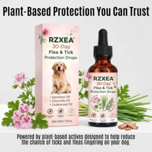 🛡 Shield Your Pup from Fleas & Ticks | RZXEA™ 30-Day Flea & Tick Protection Drops