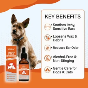 🐾 Stop the Scratching, Soothe the Ears | RZXEA™ Pet Hypochlorous Ear Relief Drops