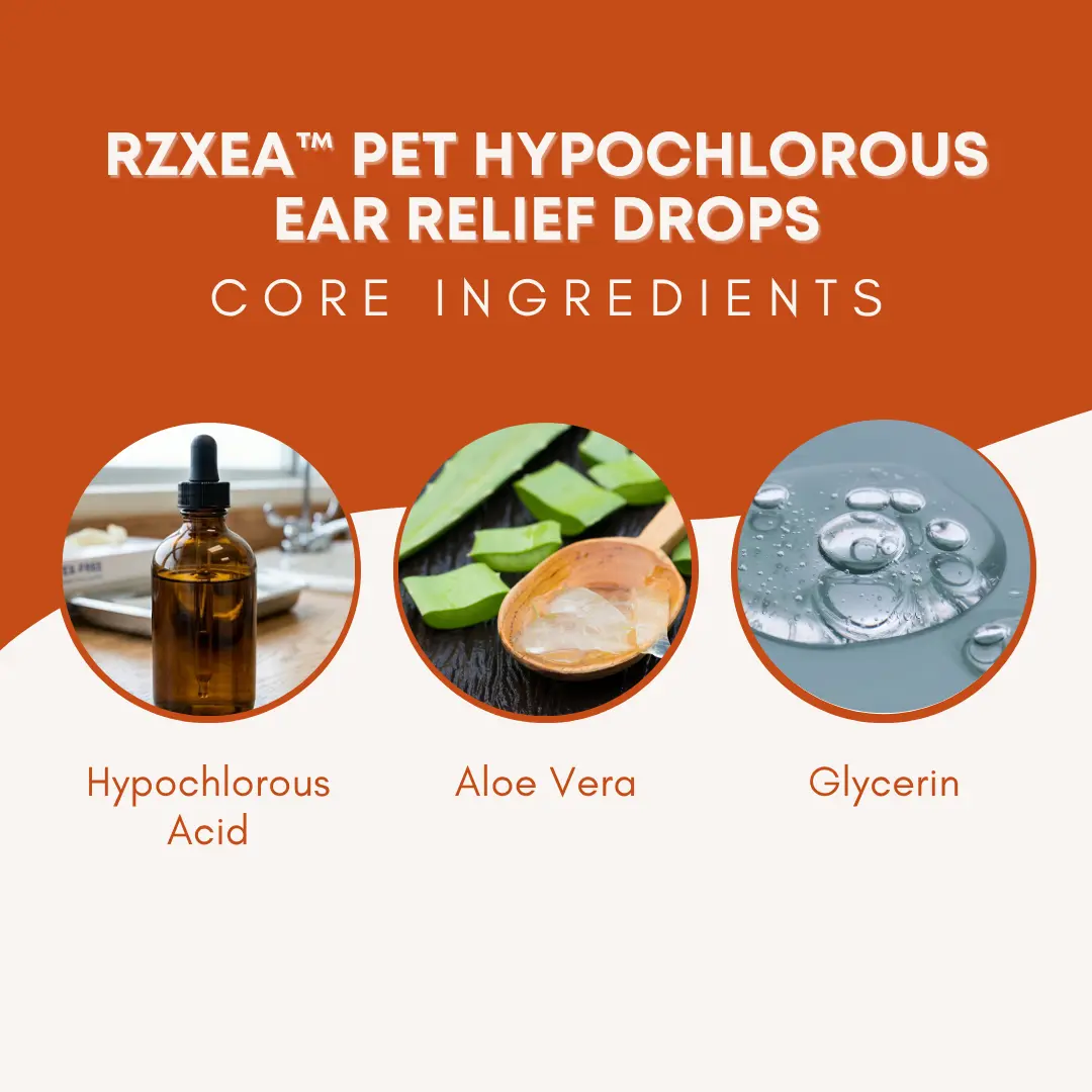 🐾 Stop the Scratching, Soothe the Ears | RZXEA™ Pet Hypochlorous Ear Relief Drops