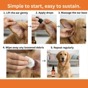 🐾 Stop the Scratching, Soothe the Ears | RZXEA™ Pet Hypochlorous Ear Relief Drops