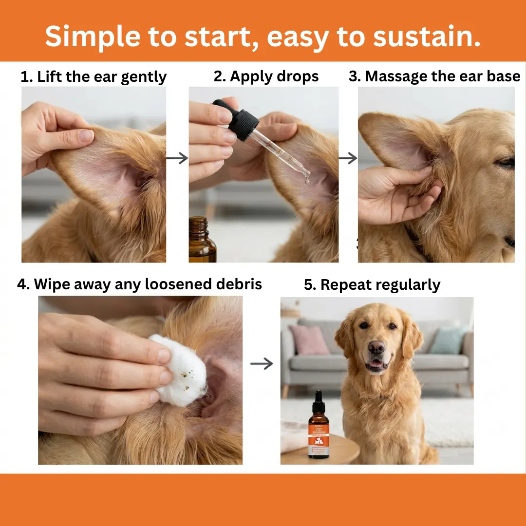 🐾 Stop the Scratching, Soothe the Ears | RZXEA™ Pet Hypochlorous Ear Relief Drops