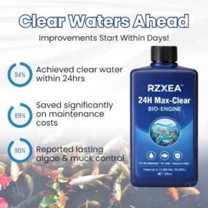 ✨ Zero Math, Zero Stress! | 🌊 Just Pour & Walk Away |RZXEA™ 24H Max-Clear Bio-Engine